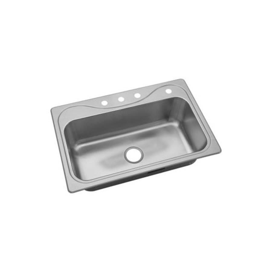 Southhaven® Single Bowl Kitchen Sink, Top Mount, 33 x 22 in, 9-1/4 in Bowl Depth, 4-Hole, 18 ga Luster Steel, Stainless - ziibphzof30j53upx3gs_800x500@2x.jpg