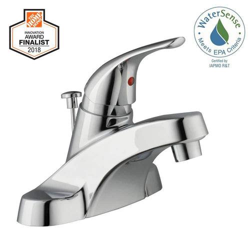 Glacier Bay Aragon 4 in. Centerset Single-Handle Low-Arc Bathroom Faucet in Chrome - zmlncswc9ttolvjfvs0d_x500.jpg