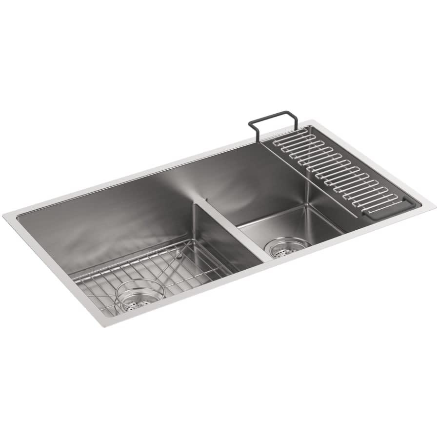 Strive 32" Smart DivideÂ® Under-Mount Large/Medium Double-Bowl Kitchen Sink With Basin Rack - zogeneithvwwsywgcm23_800x500@2x.jpg