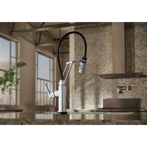 Litze Pull-Down Kitchen Faucet with Dual Jointed Articulating Arm, Knurled Handle, Magnetic Docking Spray Head and On/Off Touch Activation - Limited Lifetime Warranty (5 Year on Electronic Parts) - zpnk0pekry4ma0mopmoa_x500.jpg