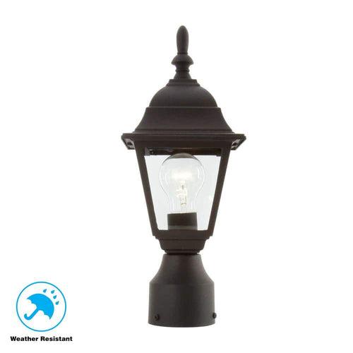 Hampton Bay 1-Light Black Steel Line Voltage Outdoor Weather Resistant Post Light with No Bulb Included - zu52rfhcvv74tqyo41pt_x500.jpg