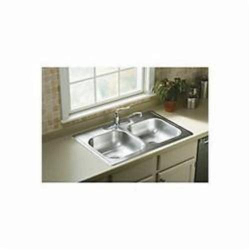 Middleton® Double Bowl Kitchen Sink, Top Mount, ADA, 33 x 22 in, 6 in Bowl Depth, 4-Hole, 20 ga Luster Steel, Stainless - zxvyiicnedewgrbjtjp2_x500.jpg