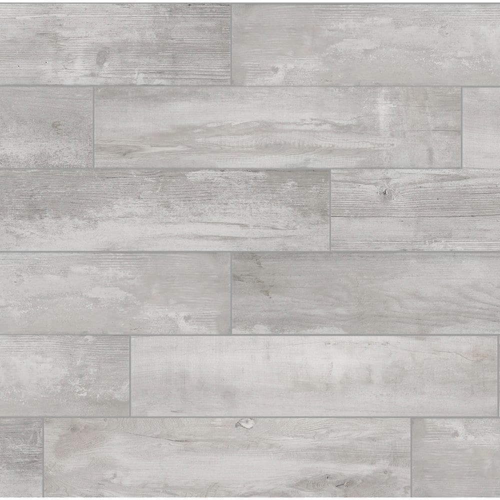 Alaskan Powder Light Gray 8 in. x 36 in. Matte Porcelain Floor and Wall Tile (13.6 sq. ft./Case)