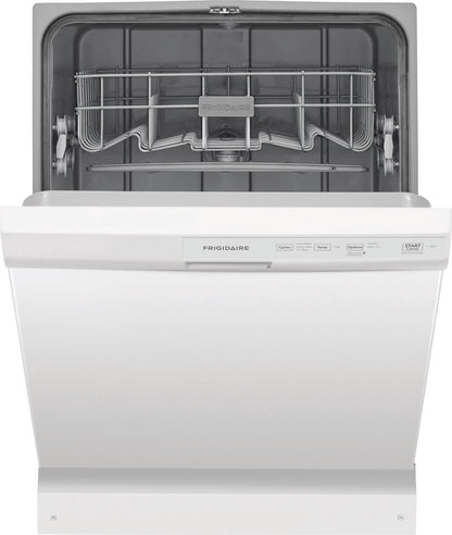 Frigidaire 24 In. in. Front Control Built-In Tall Tub Dishwasher in White with 3-Cycles, 55 dBA