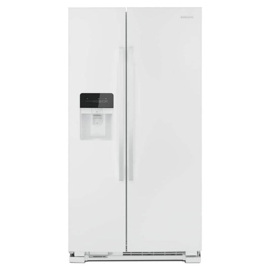 33" Width 21.4 cu. ft. Side by Side Refrigerator in White