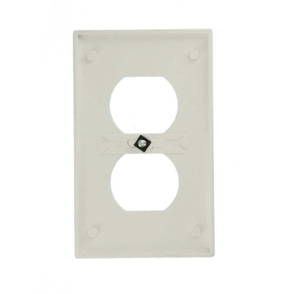 Leviton 1-Gang Duplex Outlet Wall Plate, White
