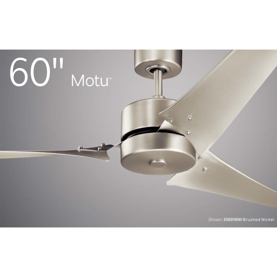 60" Motu Indoor Ceiling Fan with Blades, Downrod and Wall Control