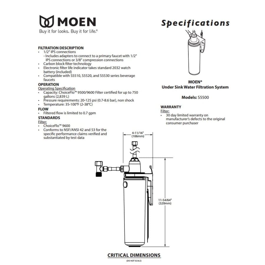 0.7 GPM Under Sink Water Filtration System from the Sip Collection