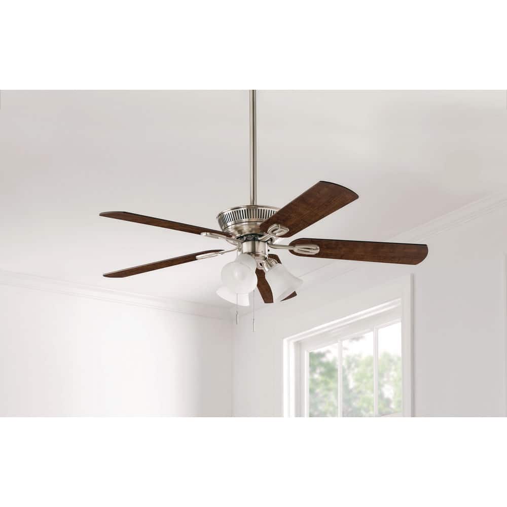 Hampton Bay Glendale III 52 in. LED Indoor Oil Rubbed Bronze Ceiling Fan with Light and Pull Chains